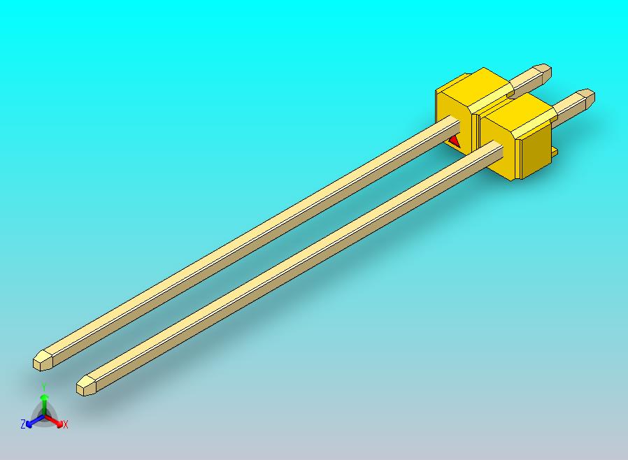 DS1021排针 黄色 1x02p 100mil 类型43 版本1.0.zip