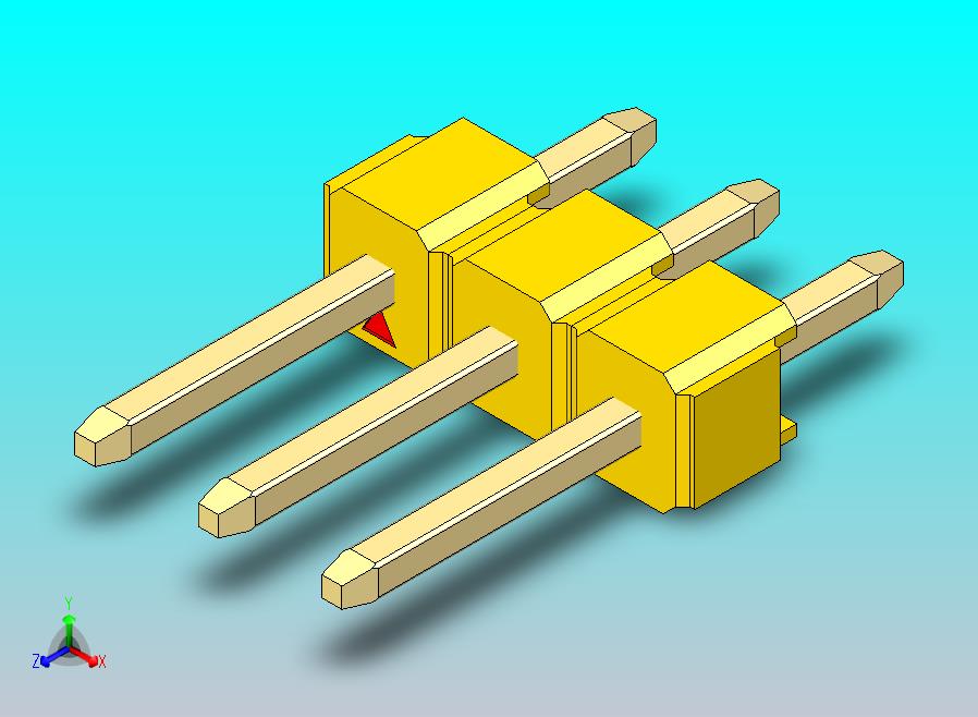 DS1021排针 黄色 1x03p 100mil 类型1 版本1.0.zip
