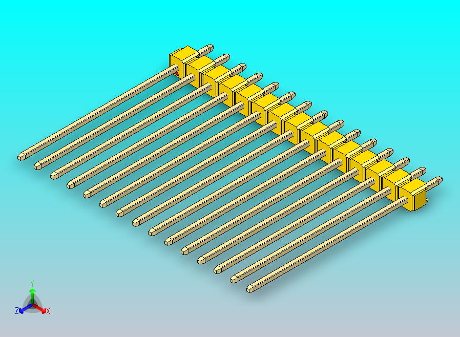 DS1021排针 黄色 1x15p 100mil 类型43 版本1.0.zip