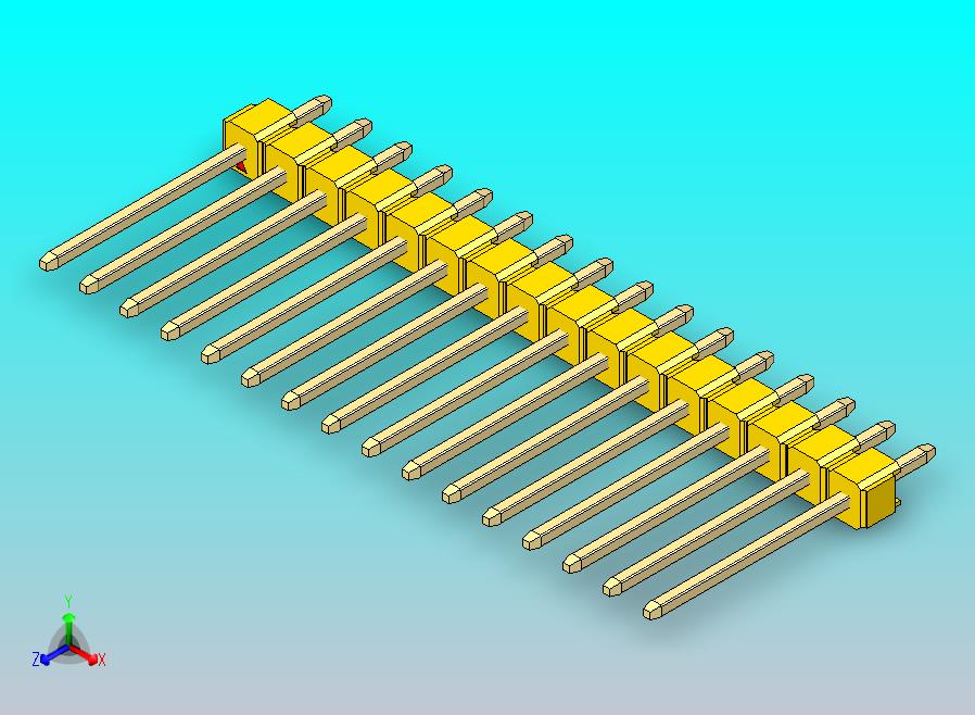 DS1021排针 黄色 1x16p 100mil 类型5 版本1.0.zip