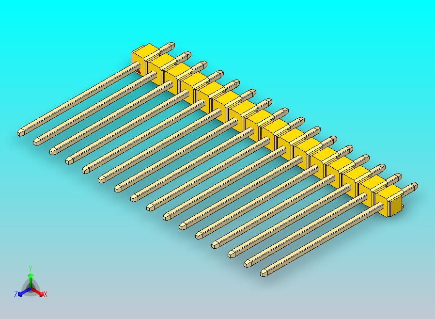 DS1021排针 黄色 1x16P 100mil 类型19 版本1.0.zip