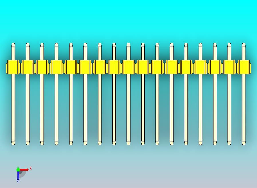DS1021排针 黄色 1x17p 100mil 类型5 版本1.0.zip