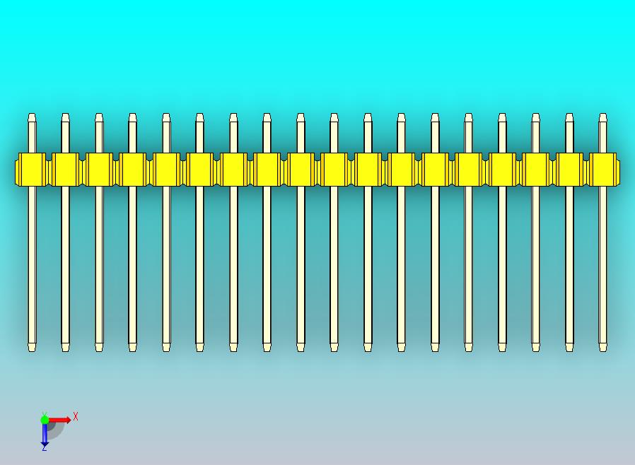 DS1021排针 黄色 1x18p 100mil 类型5 版本1.0.zip