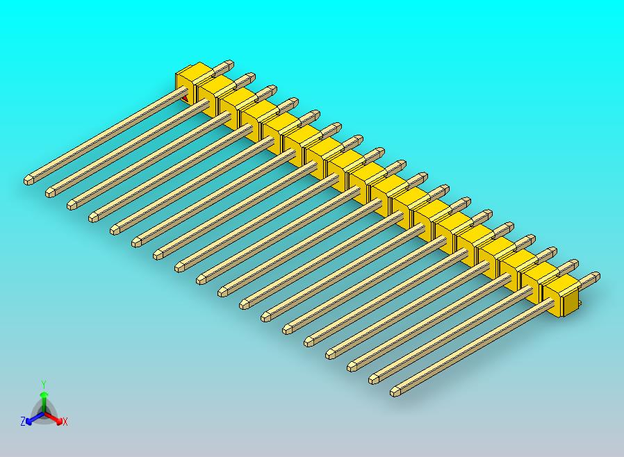 DS1021排针 黄色 1x18p 100mil 类型19 版本1.0.zip