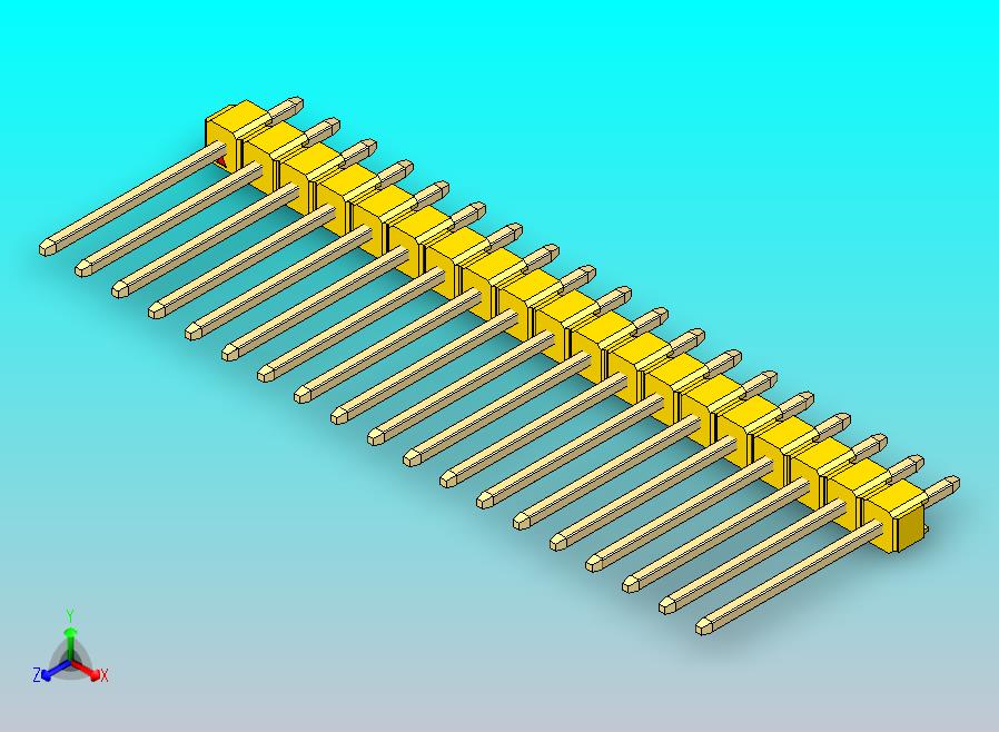 DS1021排针 黄色 1x19p 100mil 类型5 版本1.0.zip