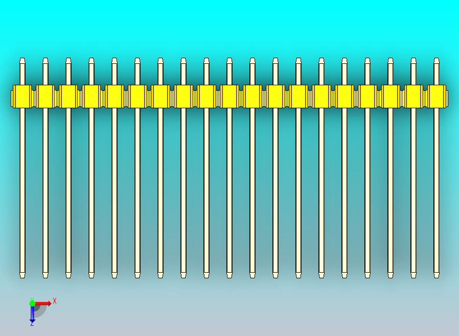 DS1021排针 黄色 1x19p 100mil 类型19 版本1.0.zip