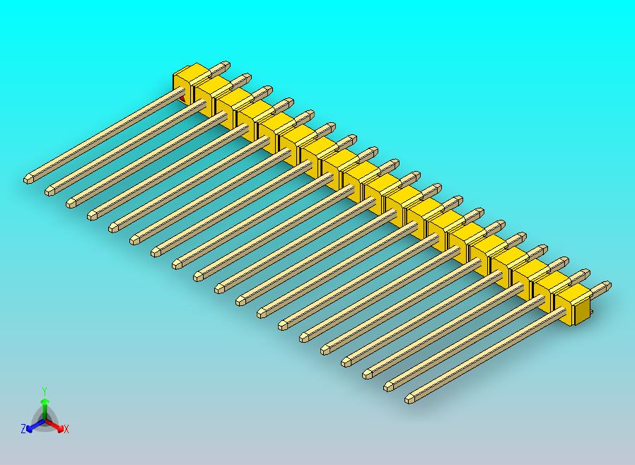 DS1021排针 黄色 1x19p 100mil 类型19 版本1.0.zip