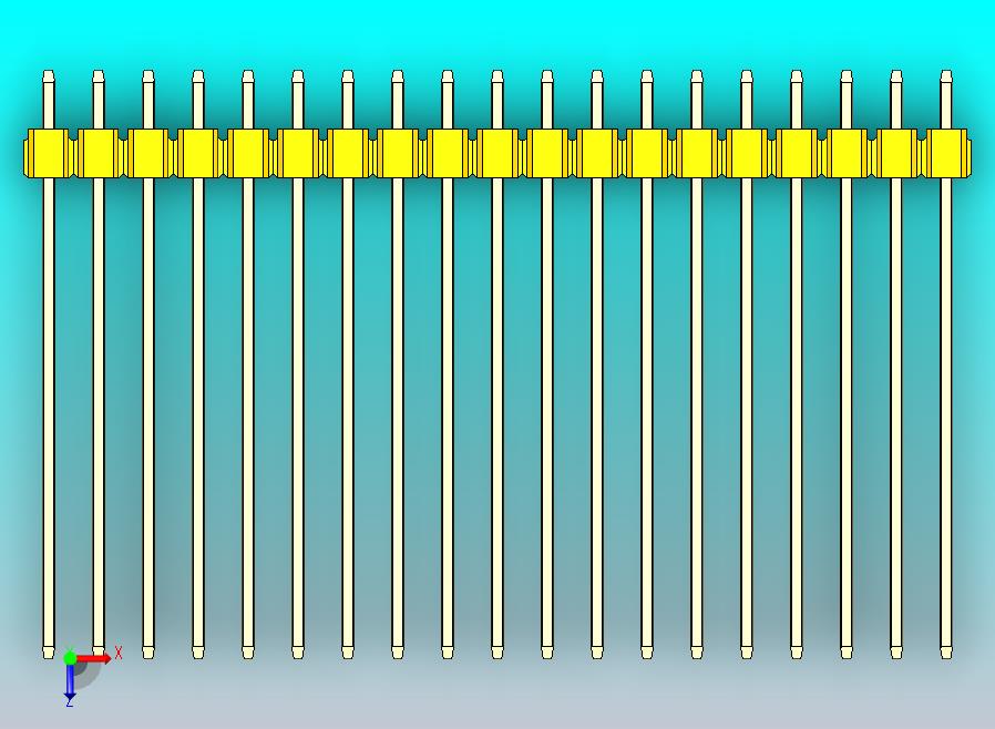 DS1021排针 黄色 1x19p 100mil 类型43 版本1.0.zip