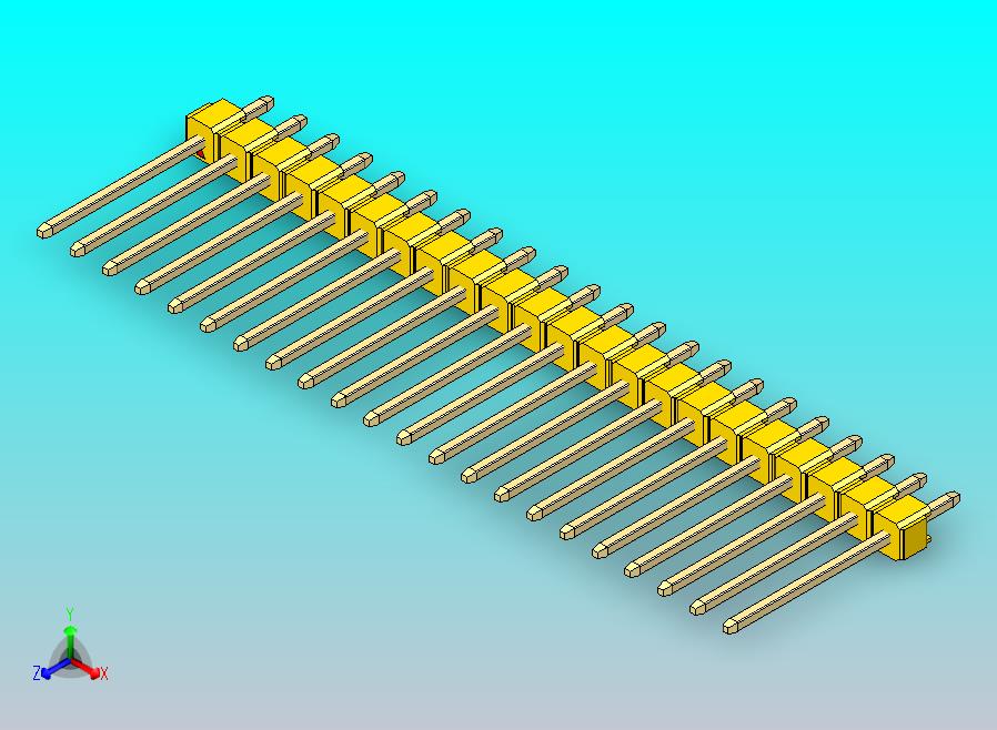 DS1021排针 黄色 1x22p 100mil 类型5 版本1.0.zip