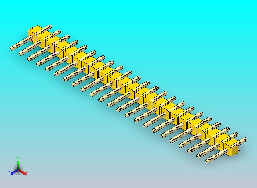 DS1021排针 黄色 1x23p 100mil 类型1 版本1.0.zip