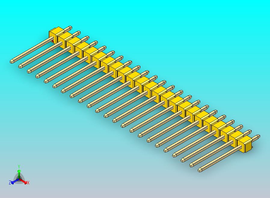 DS1021排针 黄色 1x23p 100mil 类型5 版本1.0.zip