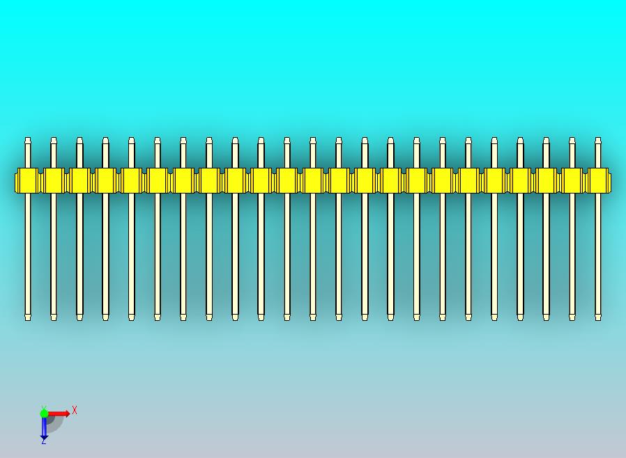 DS1021排针 黄色 1x23p 100mil 类型5 版本1.0.zip