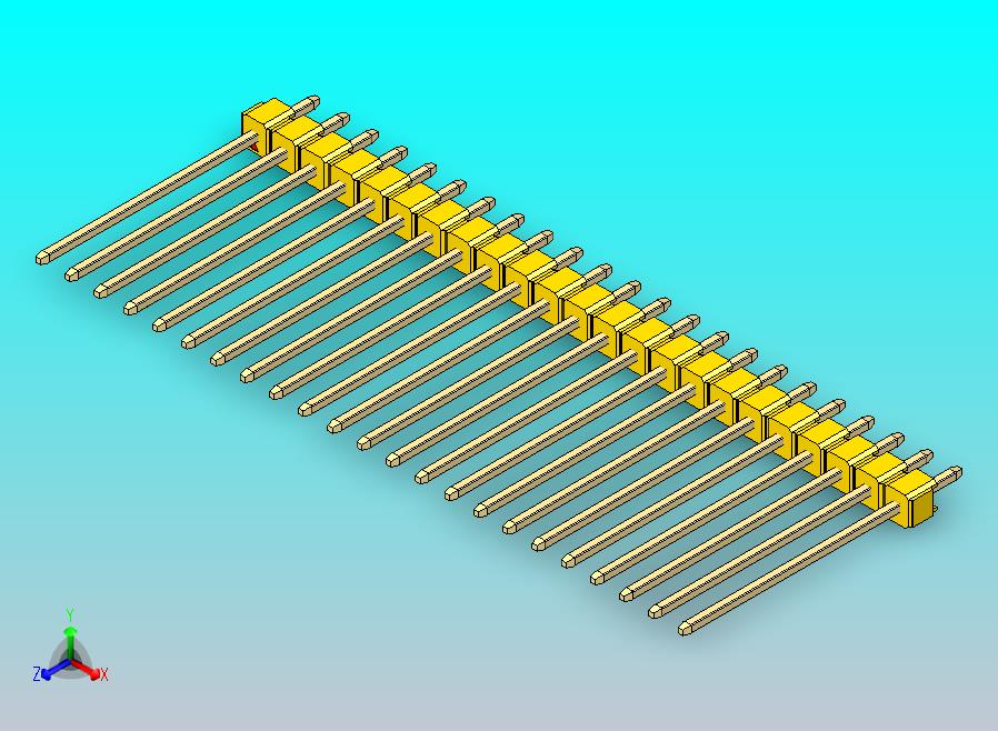 DS1021排针 黄色 1x23p 100mil 类型19 版本1.0.zip