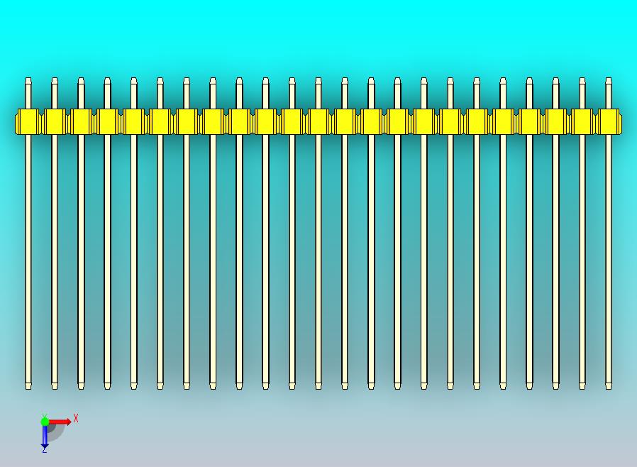 DS1021排针 黄色 1x23p 100mil 类型43 版本1.0.zip