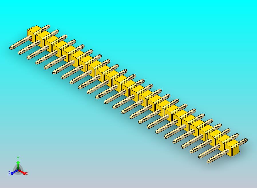 DS1021排针 黄色 1x24p 100mil 类型1 版本1.0.zip