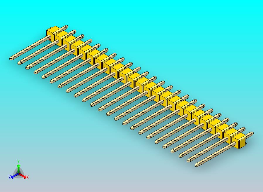 DS1021排针 黄色 1x24p 100mil 类型5 版本1.0.zip