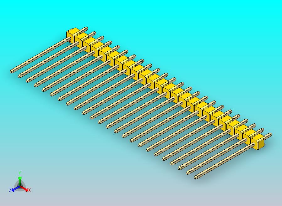 DS1021排针 黄色 1x24p 100mil 类型19 版本1.0.zip