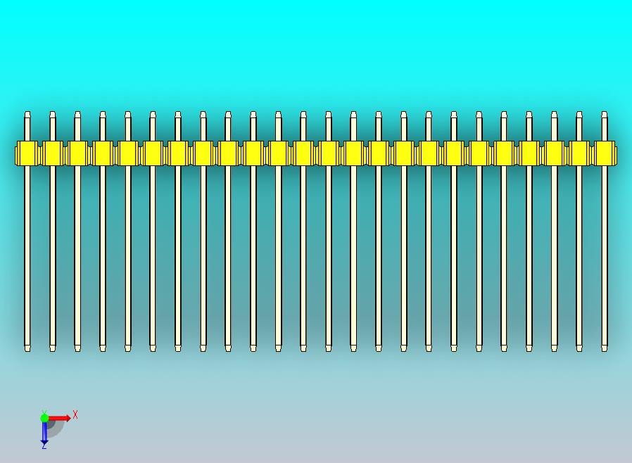 DS1021排针 黄色 1x24p 100mil 类型19 版本1.0.zip