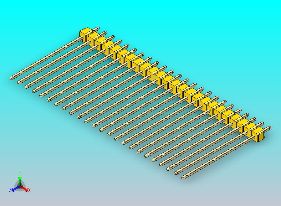 DS1021排针 黄色 1x24p 100mil 类型43 版本1.0.zip