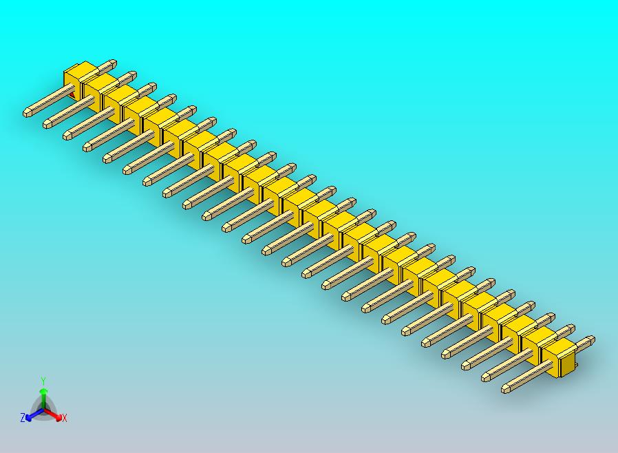 DS1021排针 黄色 1x25p 100mil 类型1 版本1.0.zip