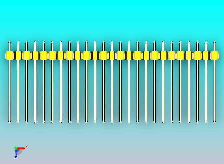 DS1021排针 黄色 1x25p 100mil 类型19 版本1.0.zip