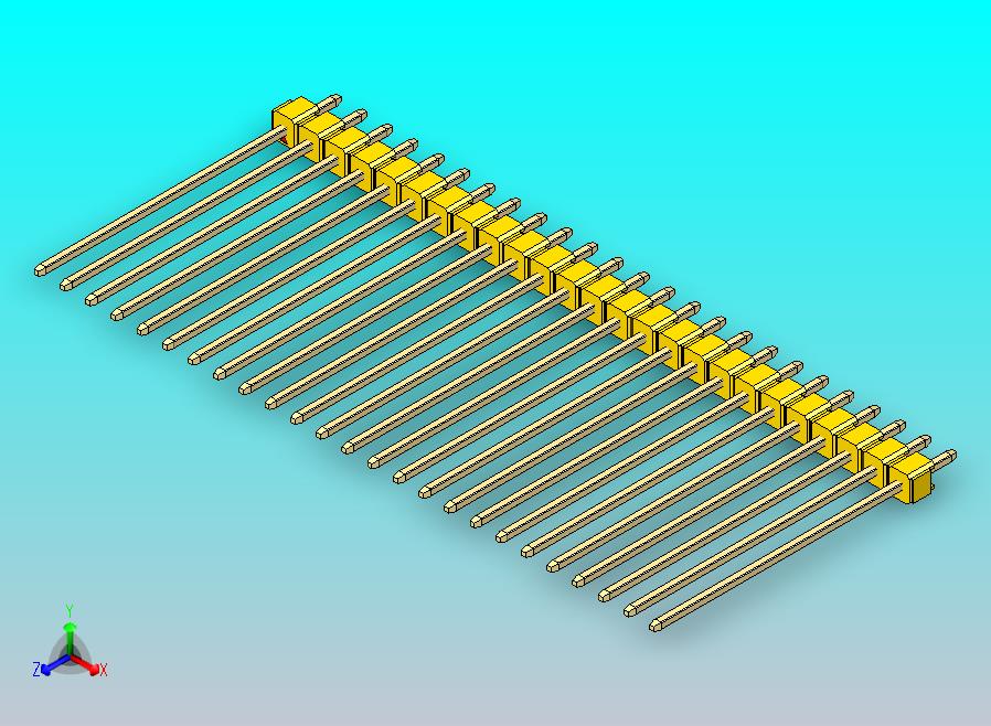 DS1021排针 黄色 1x25p 100mil 类型43 版本1.0.zip