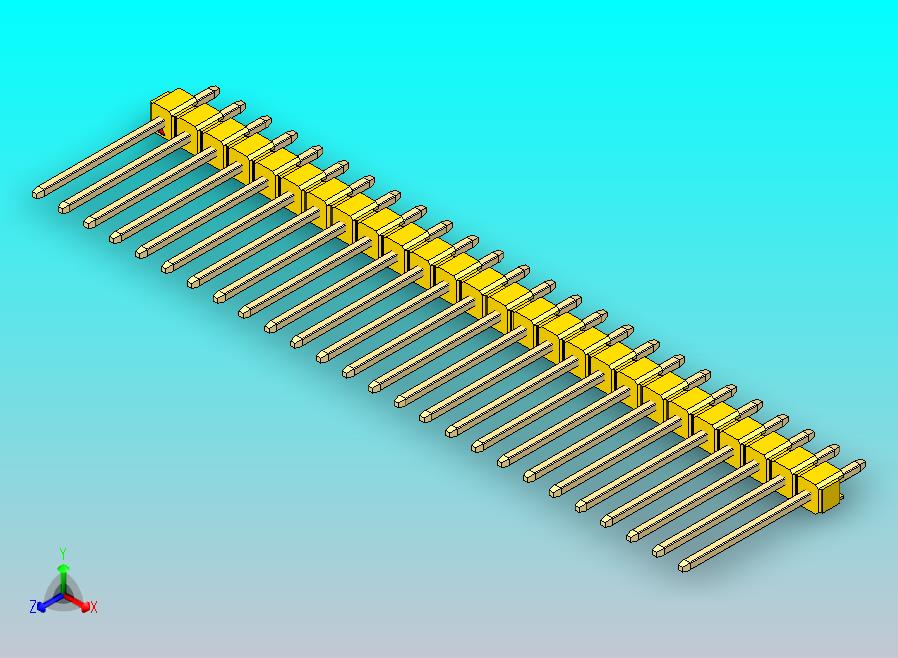 DS1021排针 黄色 1x26p 100mil 类型5 版本1.0.zip