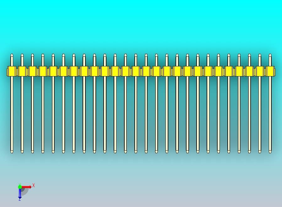 DS1021排针 黄色 1x26p 100mil 类型19 版本1.0.zip