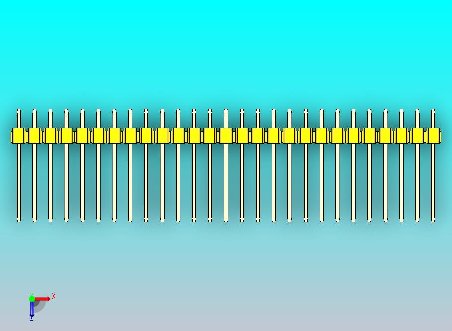 DS1021排针 黄色 1x27p 100mil 类型5 版本1.0.zip