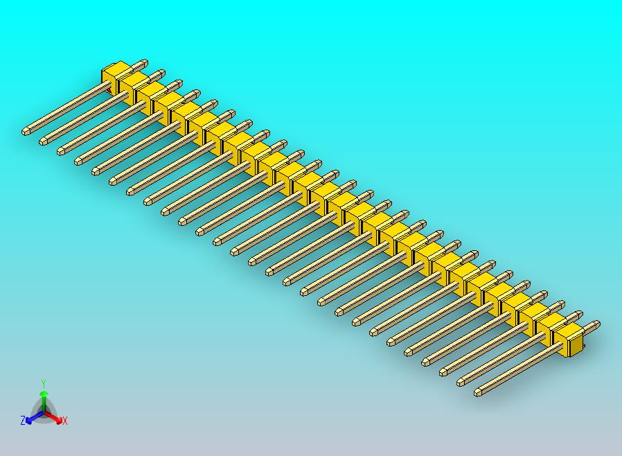 DS1021排针 黄色 1x27p 100mil 类型5 版本1.0.zip
