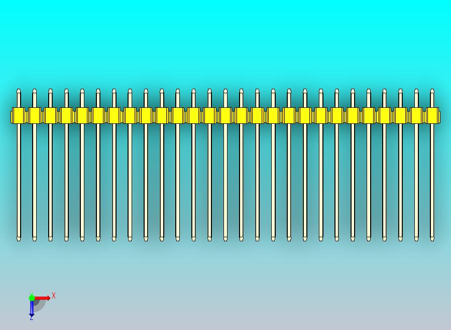 DS1021排针 黄色 1x27p 100mil 类型19 版本1.0.zip