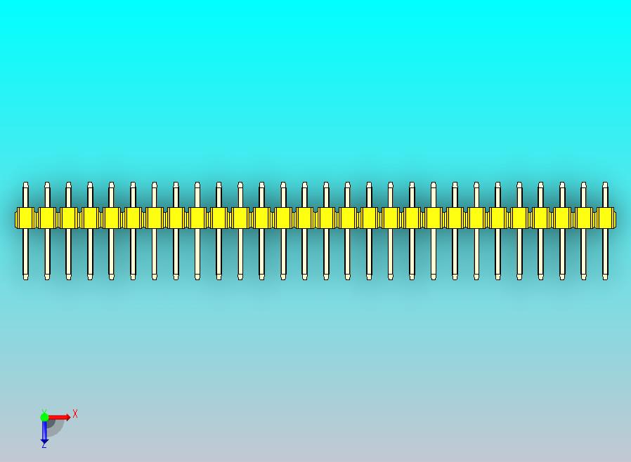 DS1021排针 黄色 1x28p 100mil 类型1 版本1.0.zip