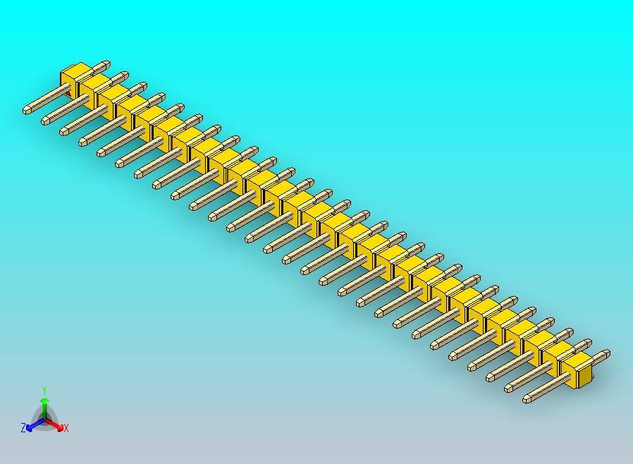 DS1021排针 黄色 1x28p 100mil 类型1 版本1.0.zip