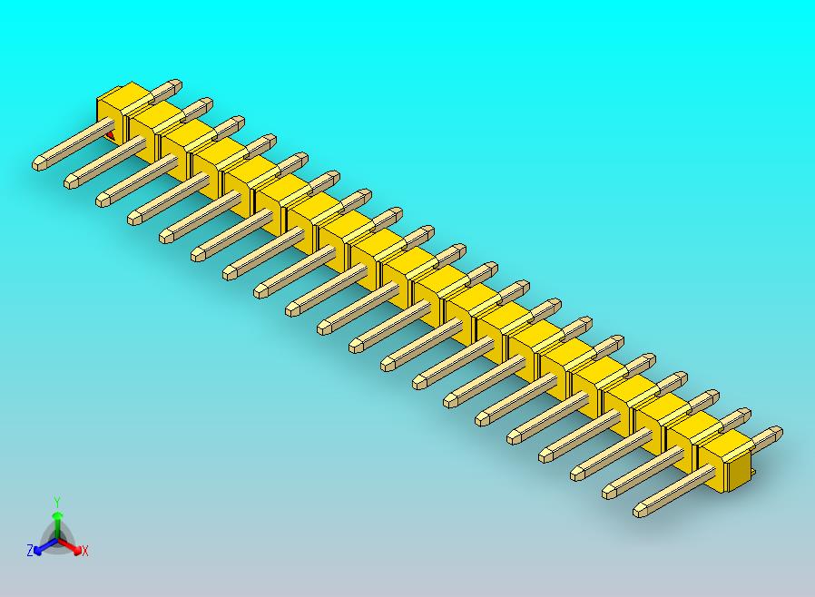 DS1021排针 黄色 1x20p 100mil 类型1 版本1.0.zip