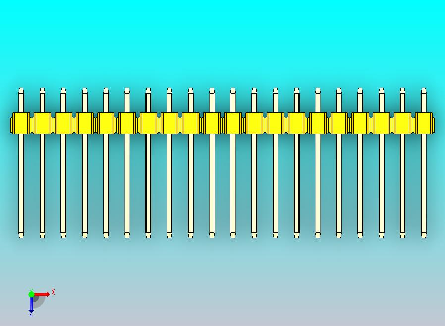 DS1021排针 黄色 1x20p 100mil 类型5 版本1.0.zip