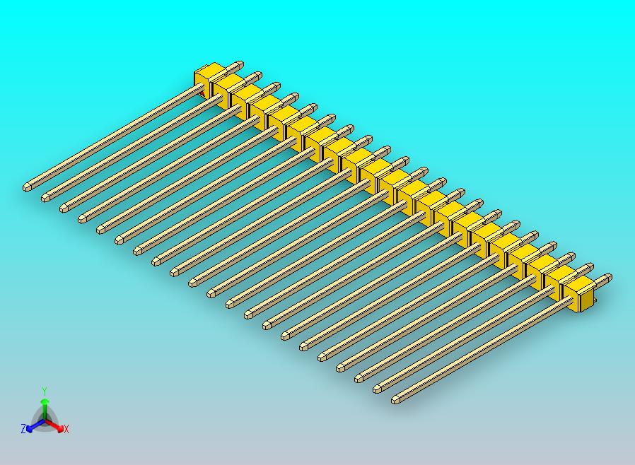 DS1021排针 黄色 1x21p 100mil 类型43 版本1.0.zip