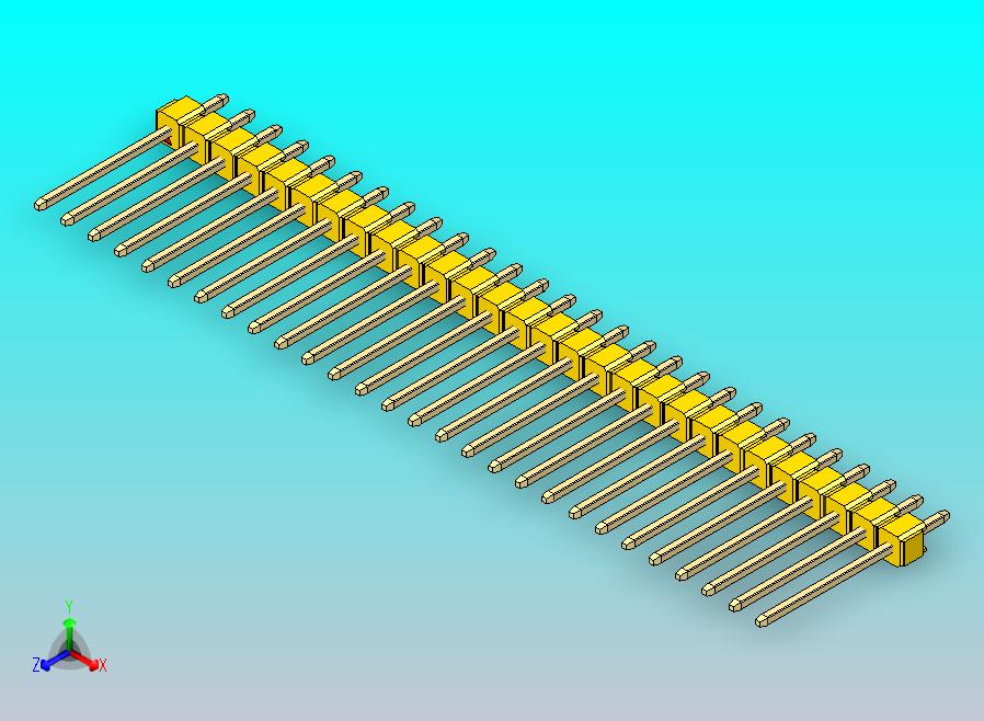 DS1021排针 黄色 1x28p 100mil 类型5 版本1.0.zip