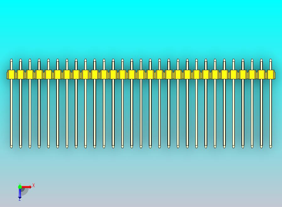 DS1021排针 黄色 1x29p 100mil 类型19 版本1.0.zip