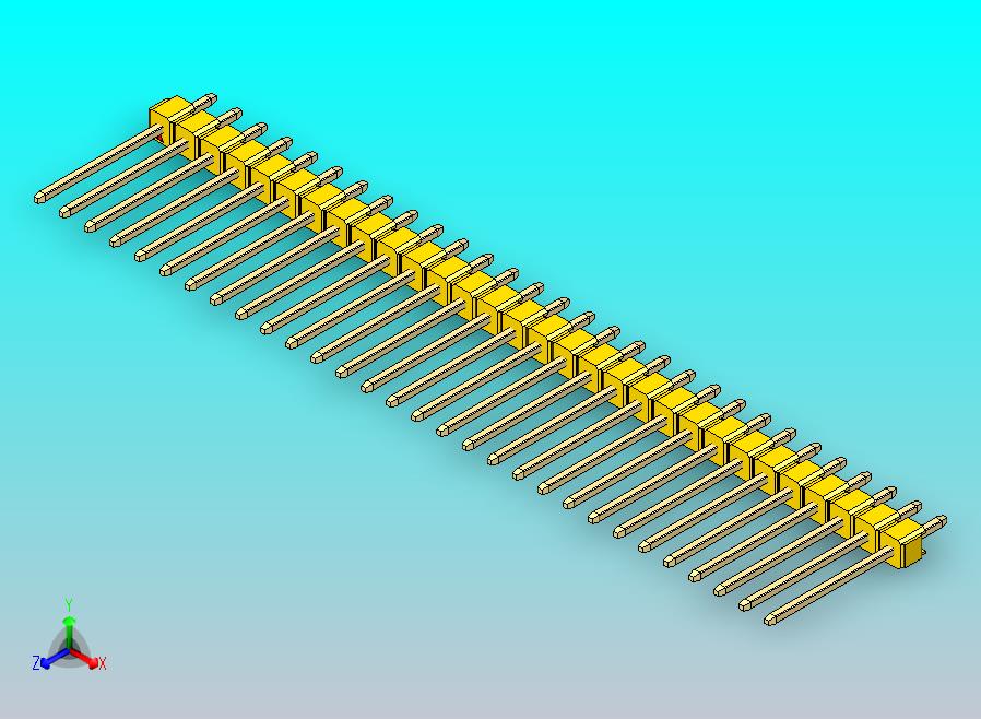 DS1021排针 黄色 1x30p 100mil 类型5 版本1.0.zip