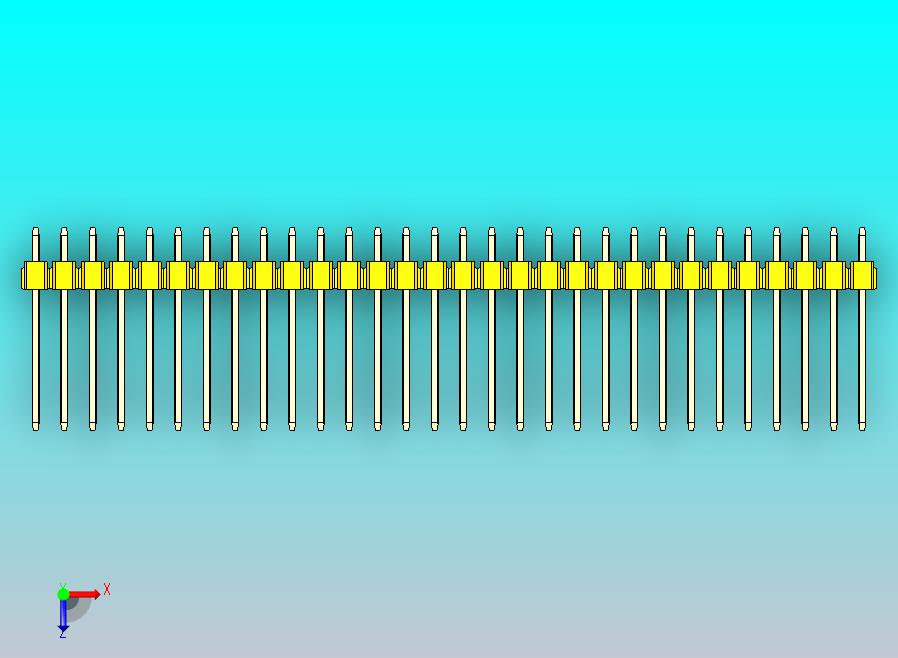 DS1021排针 黄色 1x30p 100mil 类型5 版本1.0.zip