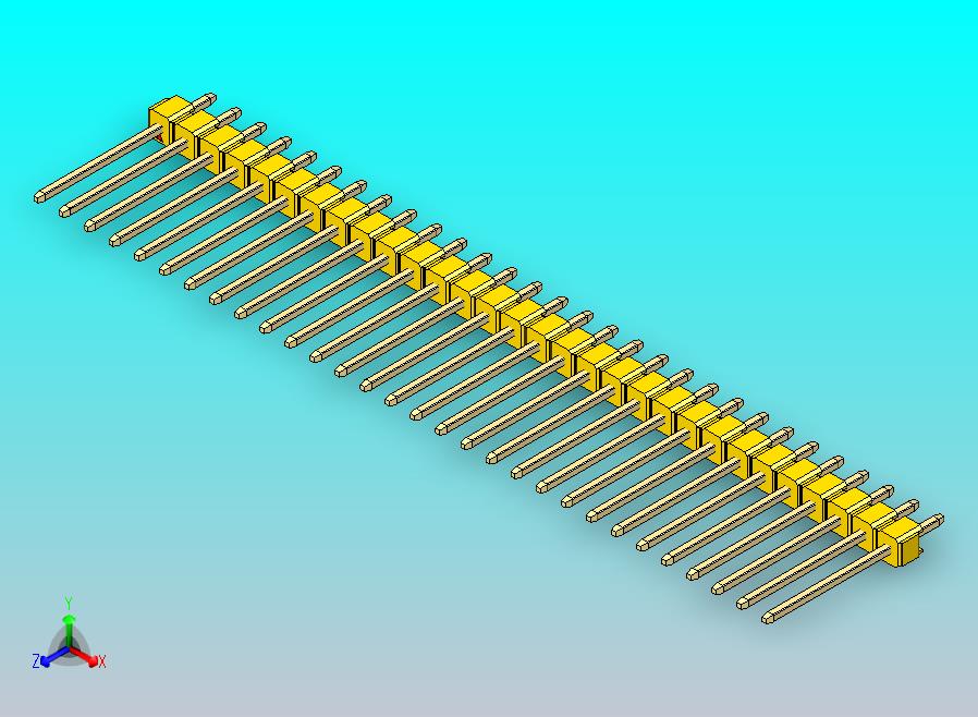 DS1021排针 黄色 1x30p 100mil 类型5 版本1.0.zip