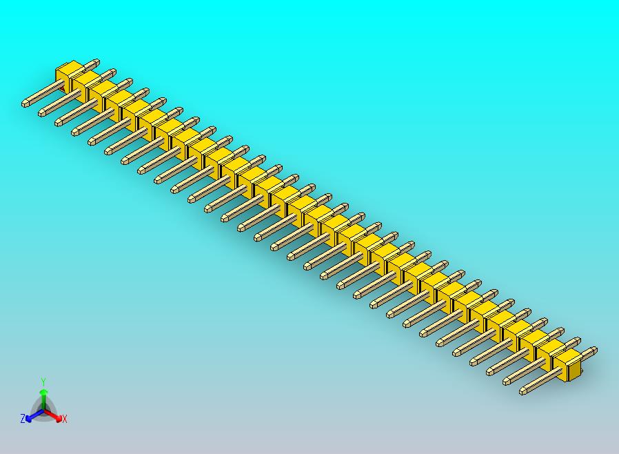 DS1021排针 黄色 1x31p 100mil 类型1 版本1.0.zip