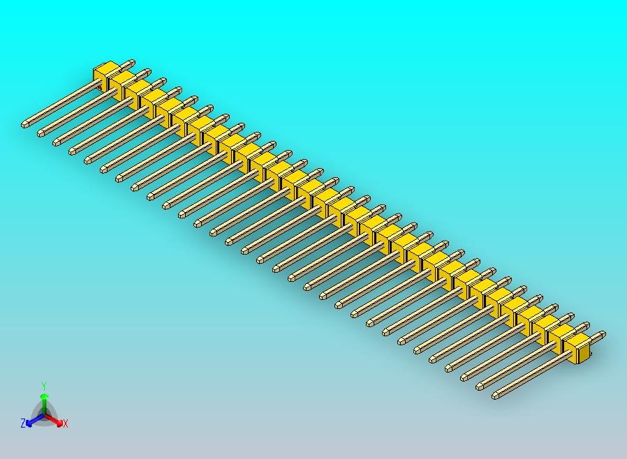 DS1021排针 黄色 1x31p 100mil 类型5 版本1.0.zip