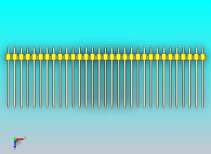 DS1021排针 黄色 1x31p 100mil 类型19 版本1.0.zip