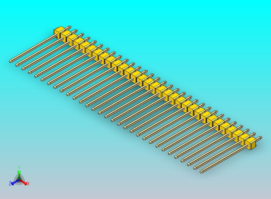 DS1021排针 黄色 1x31p 100mil 类型19 版本1.0.zip
