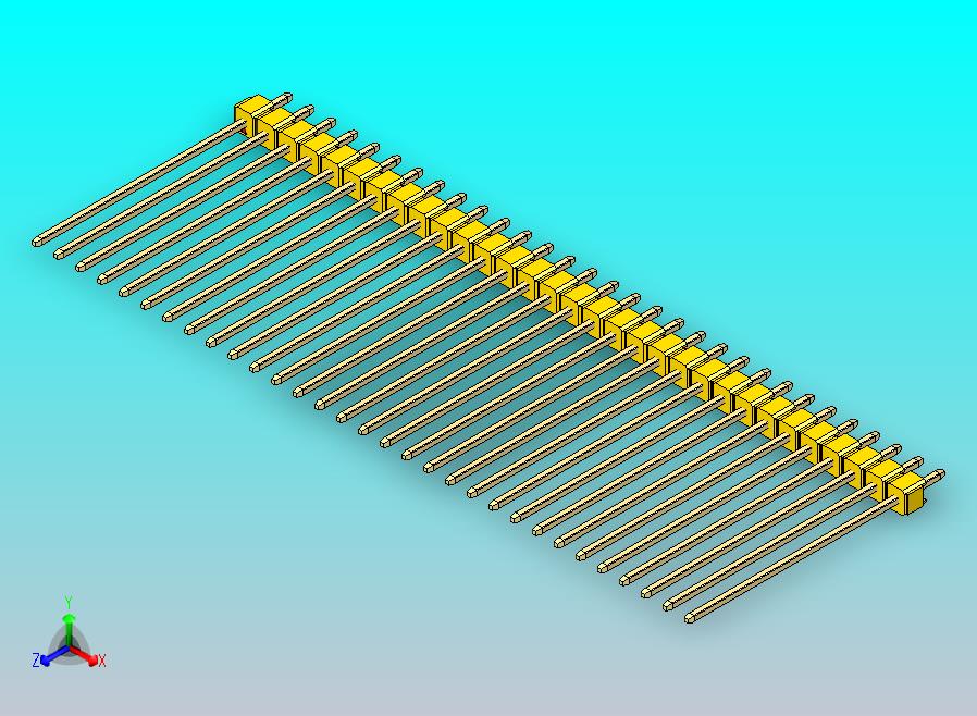 DS1021排针 黄色 1x31p 100mil 类型43 版本1.0.zip