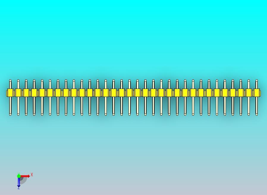 DS1021排针 黄色 1x32p 100mil 类型1 版本1.0.zip