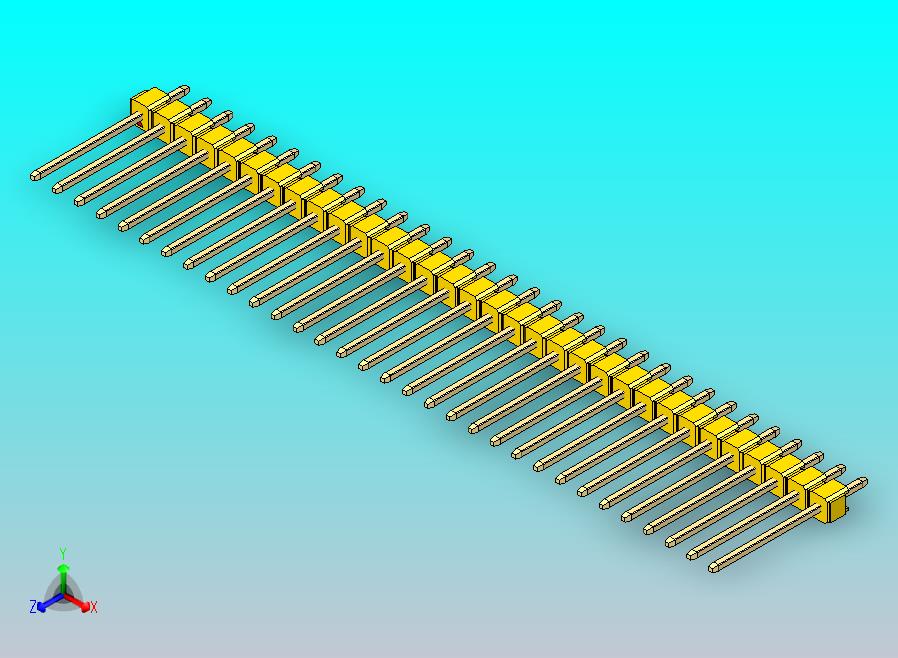 DS1021排针 黄色 1x32p 100mil 类型5 版本1.0.zip
