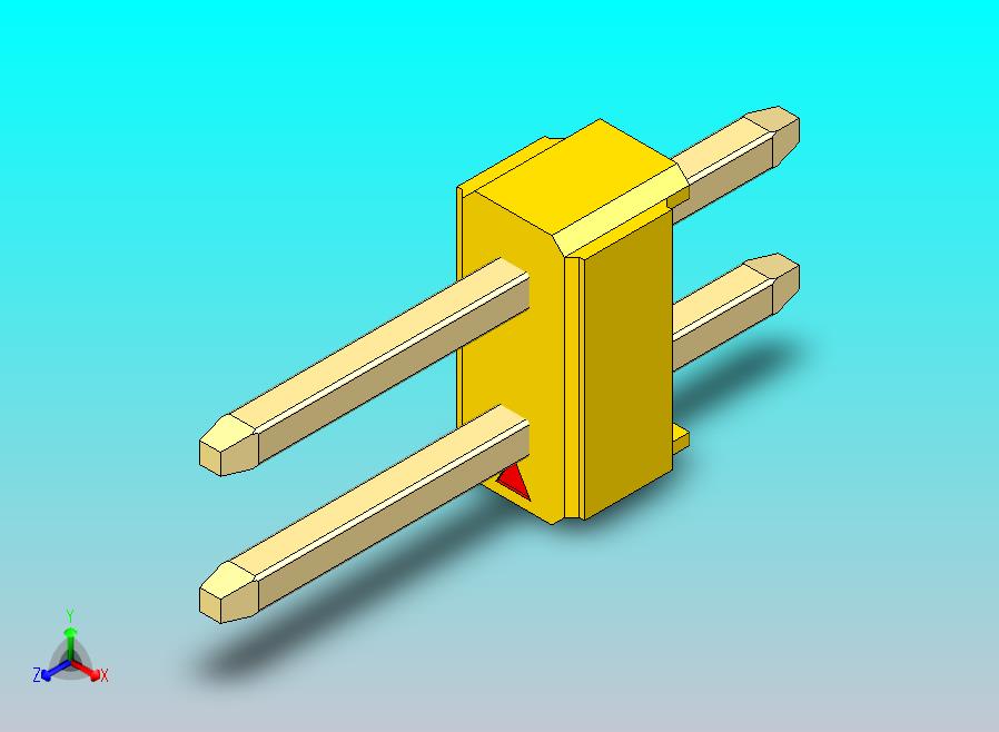 DS1021排针 黄色 2x01p 100mil 类型1 版本1.0.zip