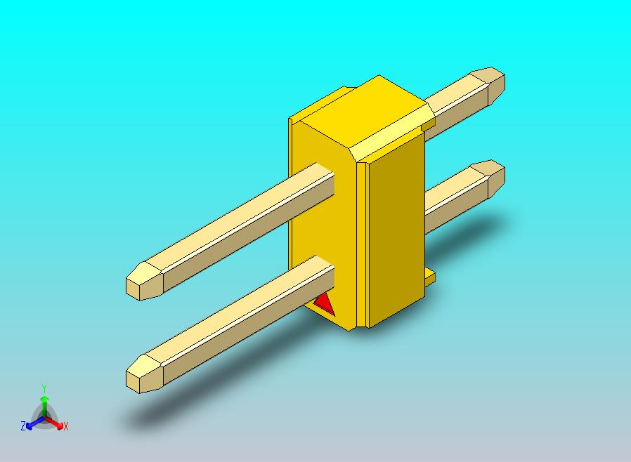 DS1021排针 黄色 2x01p 100mil 类型1 版本1.0.zip
